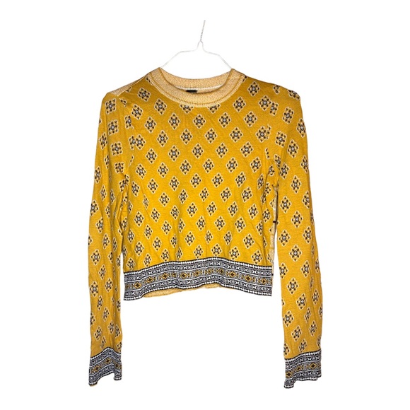 Free People New Age Crew Neck Sweater Small Size - Picture 2 of 6